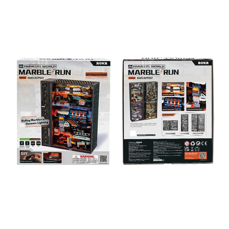 Mars Outpost Marble Run – 3D puzzle ROKR, cyberpunk s LED (194 díly)