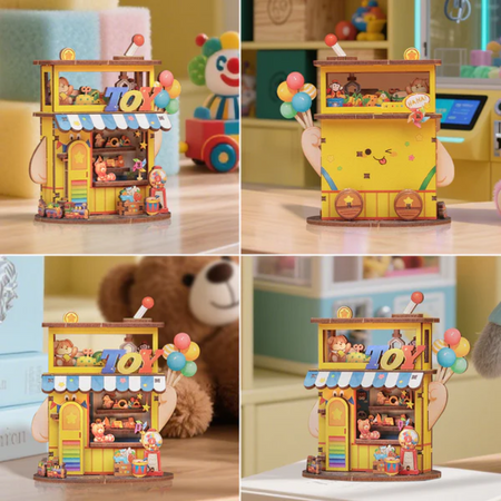 Dřevěná stavebnice Puzzle 3D - Obchod s hračkami