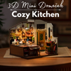 3D mini dům - útulná kuchyně a obývací pokoj