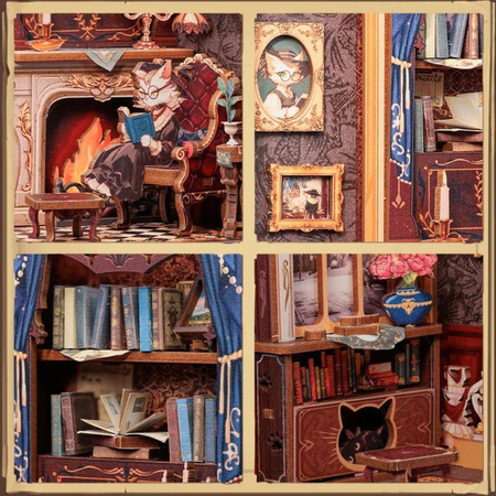 DIY Book Nook - Count Cat's Study | Cutebee Miniaturní dům