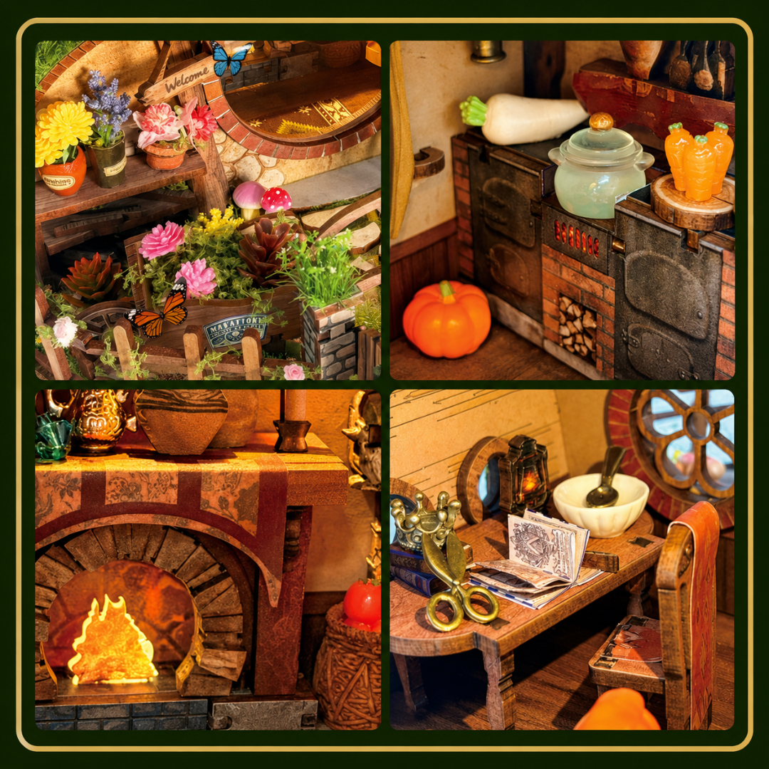 Rozkvetlá zahrádka za plůtkem – Magic Ring House – DIY Book Nook Joincon | 3D puzzle Dárek