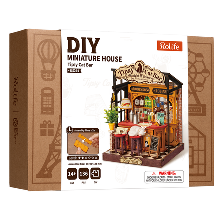 Miniaturní bar 3D - Tipsy Cat Bar | Rolife