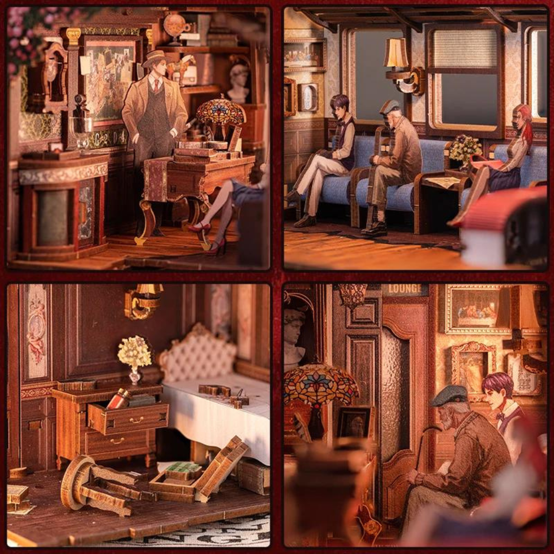 Vlak, který skrývá tajemství – DIY Book Nook - Train Mystery | Cutebee