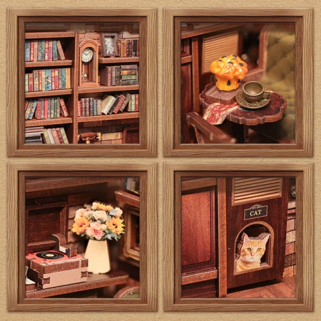 DIY miniaturální domeček - Corner Coffee Shop | The Miniature House Cutebee