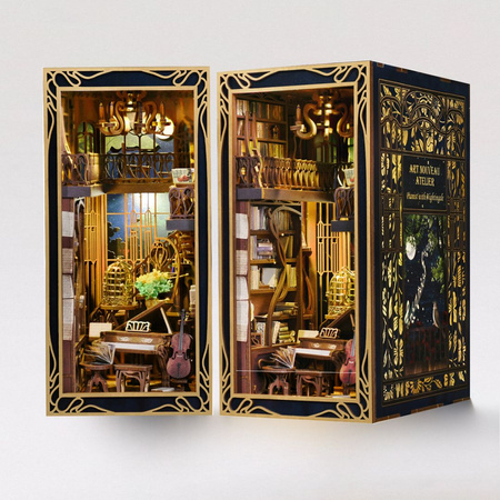 DIY Book Nook - Pianista a slavík Pianist with Nightingale | MiniCity