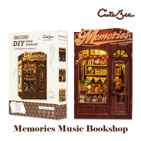 DIY Book Nook - Memories Music Bookshop | Cutebee