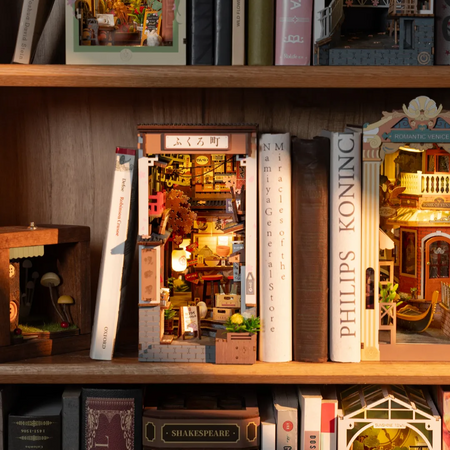 DIY Book Nook - Sakura Wine Alley | Robotime