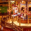 Dřevěná sada Puzzle 3D - Klasický kolotoč a vozítko Rolife