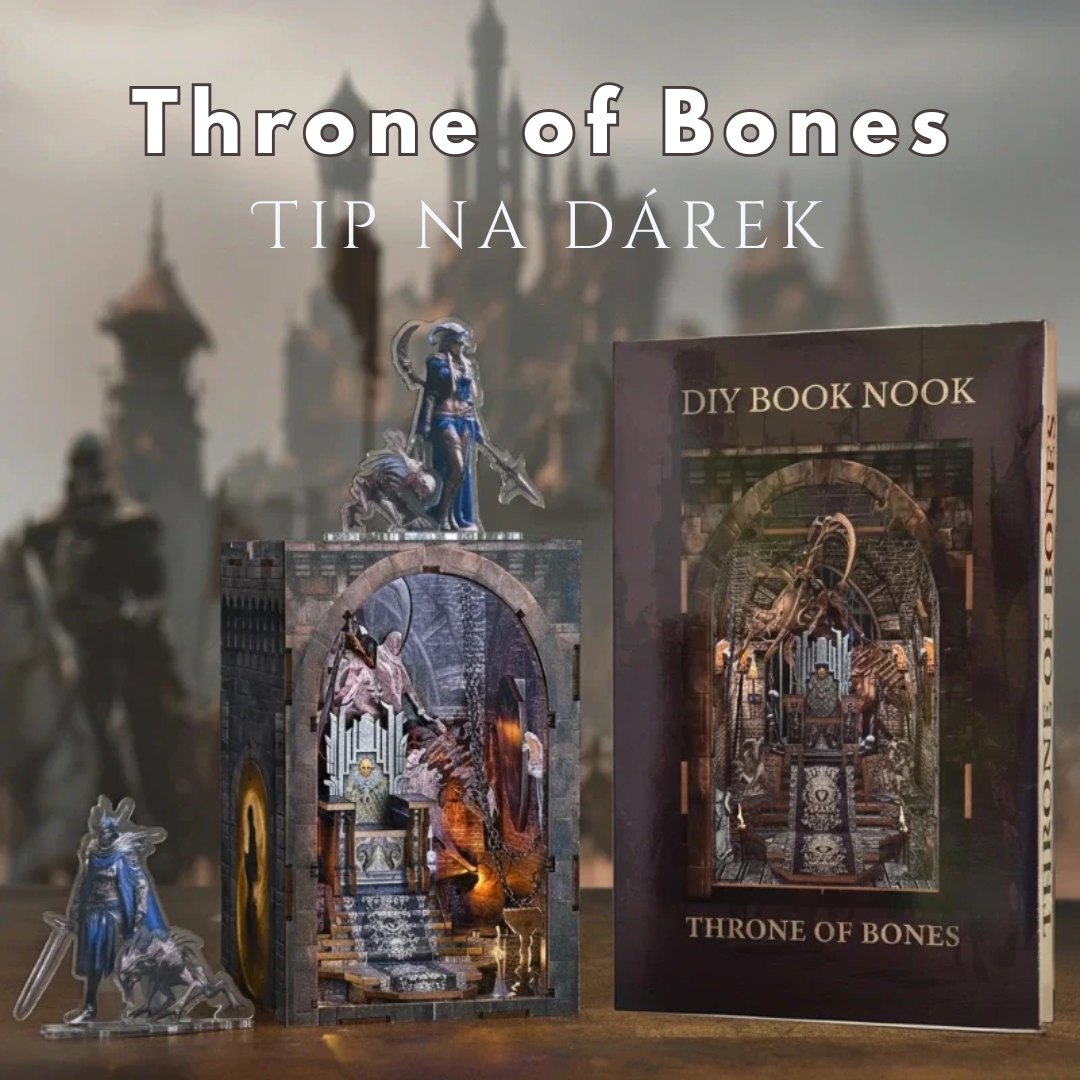 DIY Book Nook - Trůn z kostí | Minicity Miniature House – nápad na dárek