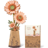 Oranžová gerbera – 3D puzzle Rowood, dřevěná květina DIY