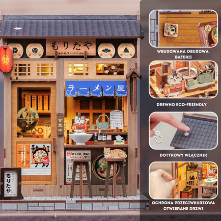 Vánoční sada Book Nook - Morita Ramen Shop | Cutebee Miniaturní domeček