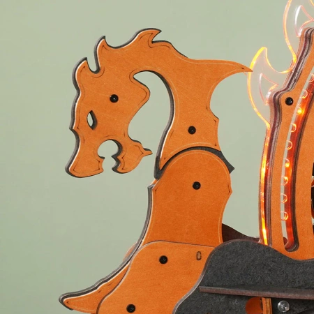 Dřevěná sada Puzzle 3D - Vikingská loď | ROKR dřevěné puzzle dárek