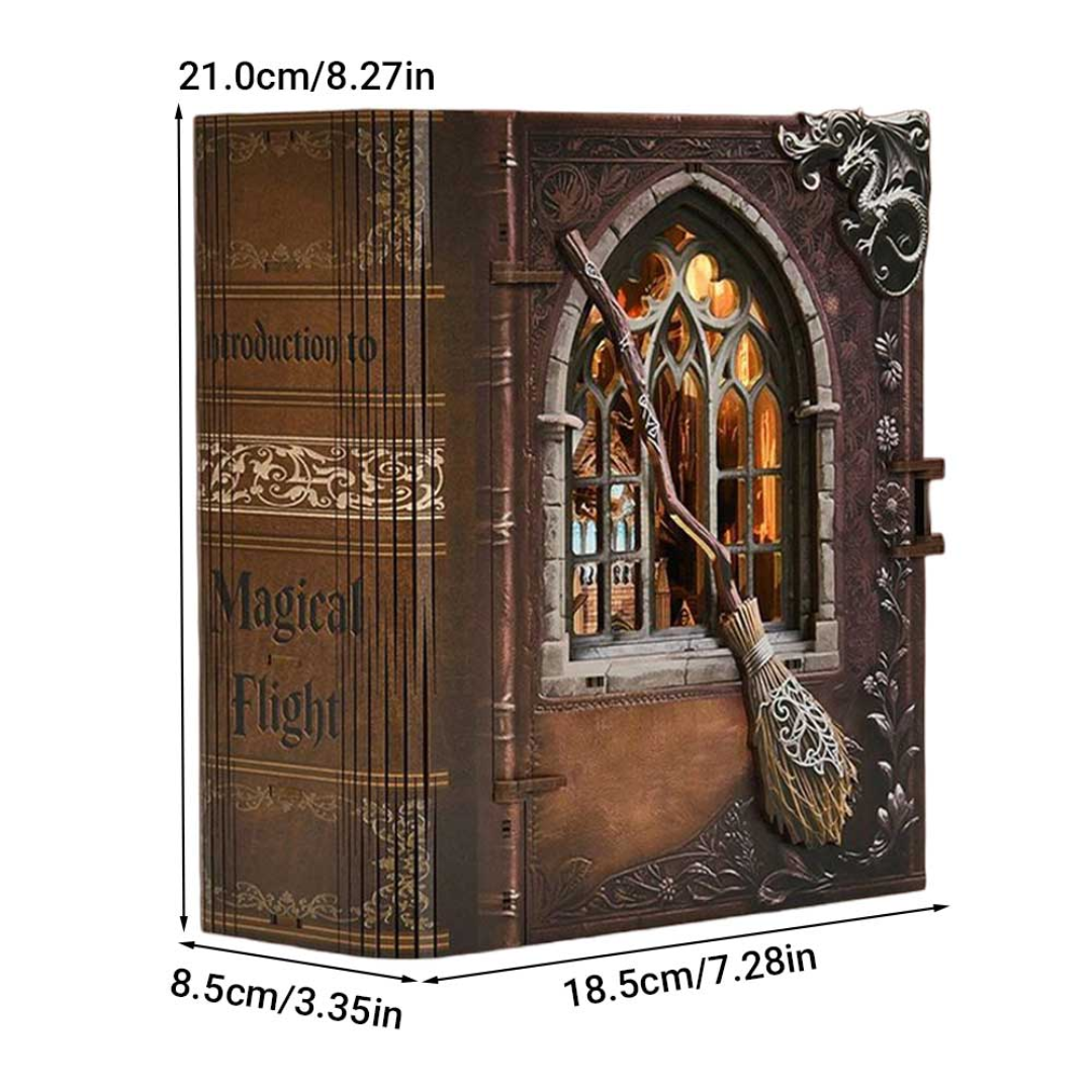 Magical Flight – DIY Book Nook Minicity | 3D puzzle Dárek – rozměry modelu