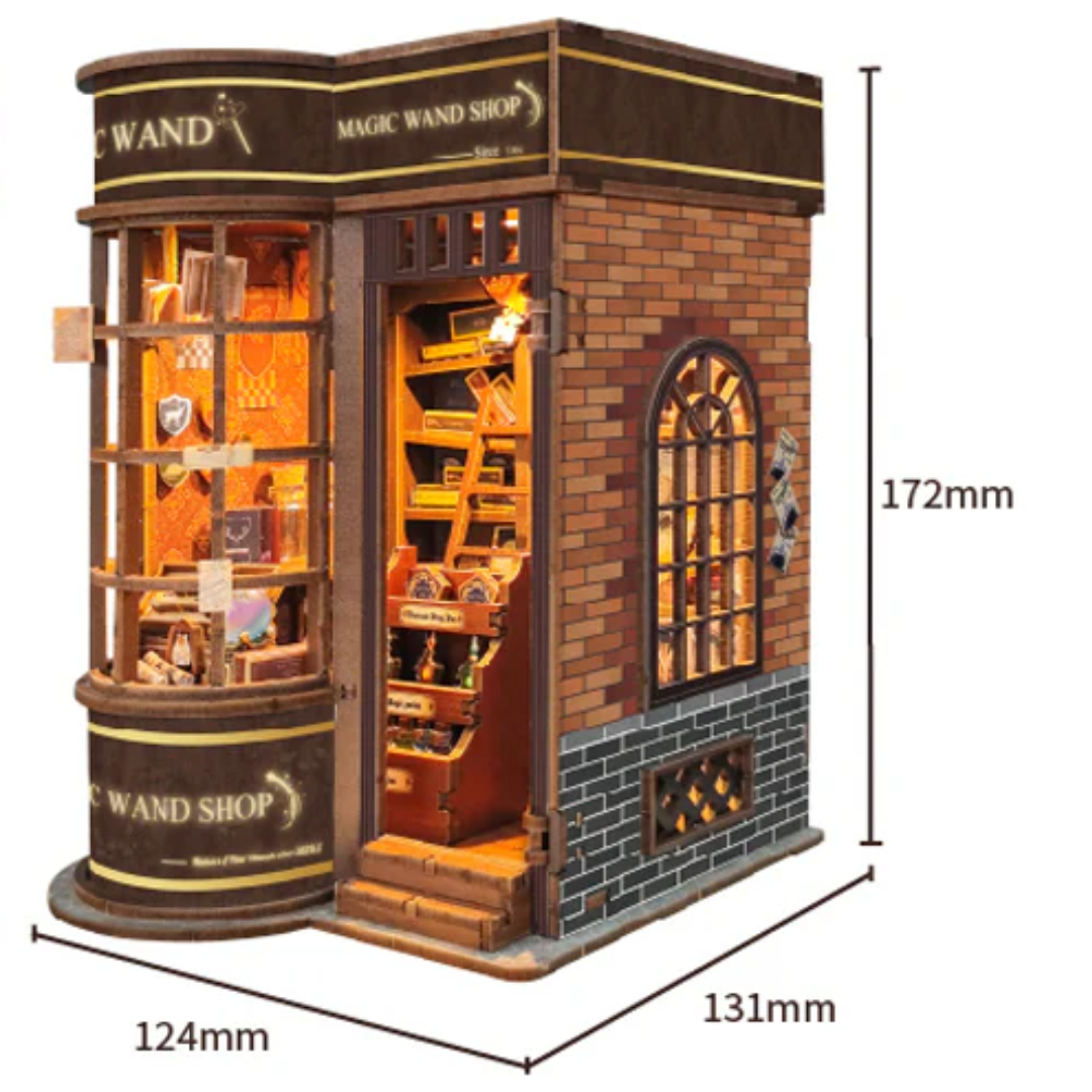 DIY Book Nook - Magic Wand Shop puzzle 3D – rozměry modelu
