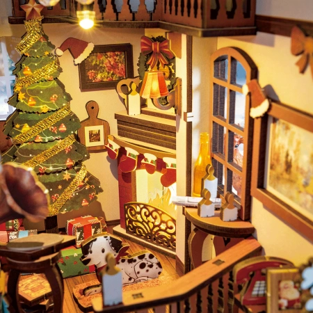 DIY Book Nook - Christmas Indoor Scene | Rolife 3D puzzle