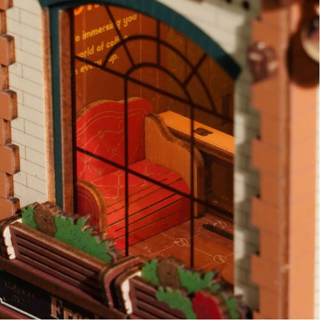 Dream Coffee Factory – 3D puzzle Rolife, kavárna s LED (593 dílků)