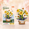 Kytice narcisů – 3D puzzle Rowood, dřevěná, neuvadne