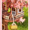 Puzzle 3D dům na stromě - Sakura Tree House | Model DIY Rolife Robotime