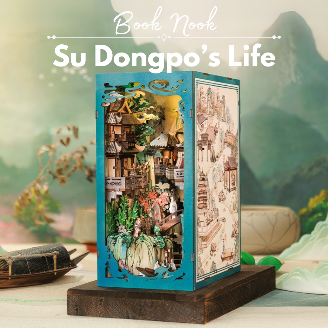Diy Book Nook - Život Su Dongpo | Cutebee Miniaturní dům