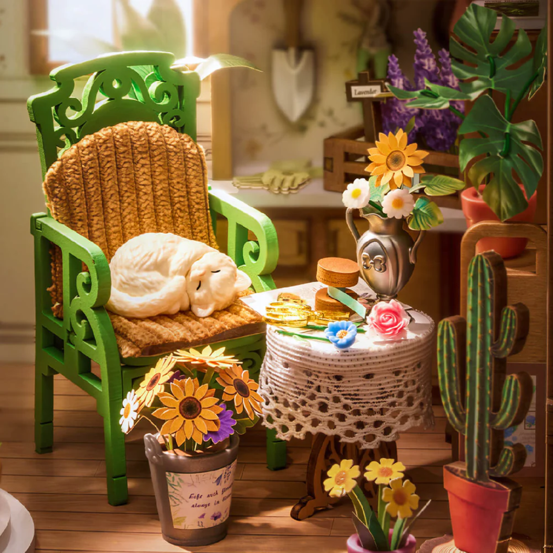 Tajná květinová zahrada – Secret Bloomy Nook – DIY Book Nook Rolife