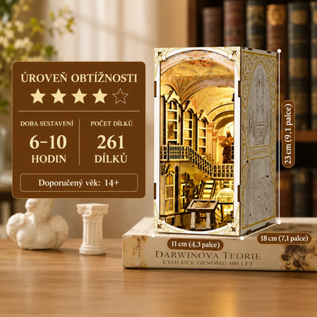 DIY Book Nook - Knihovna bohů Library of Gods | MiniCity