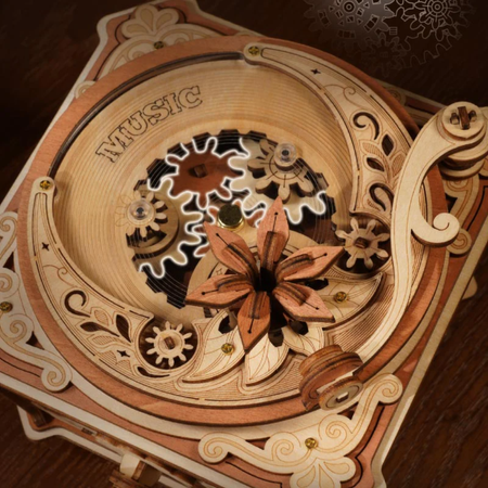 Dřevěné 3D puzzle – Gramofon | ROKR