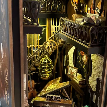 DIY Book Nook - Pianista a slavík Pianist with Nightingale | MiniCity
