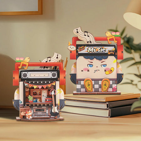 Dřevěná sada Puzzle 3D - Record Store
