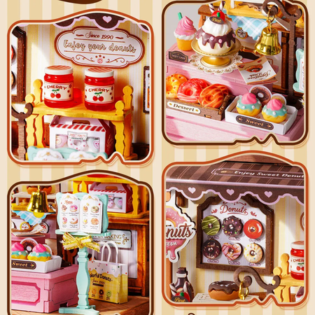 Mini domeček 3D - Sweetie’s Donut Shop | Rolife