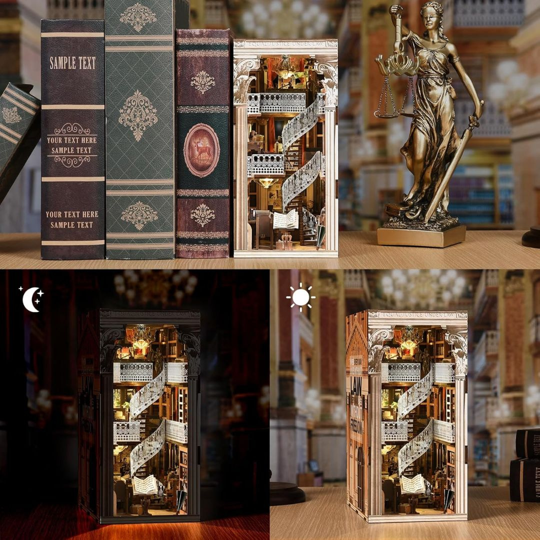 DIY Book Nook - Právnická knihovna Law Library | MiniCity – nápad na dárek