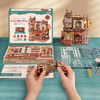 Dream Coffee Factory – 3D puzzle Rolife, kavárna s LED (593 dílků)
