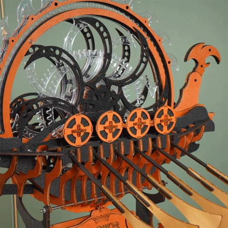 Dřevěná sada Puzzle 3D - Vikingská loď | ROKR dřevěné puzzle dárek