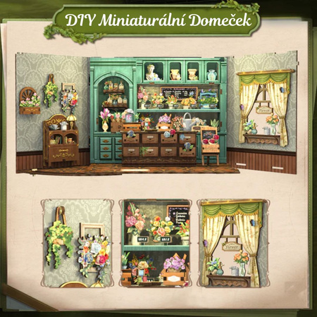 DIY Miniaturní dům - Blossom Florist I Cutebee