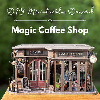 DIY Domeček miniatur - Magic Coffee Shop | Domeček miniatur Cutebee