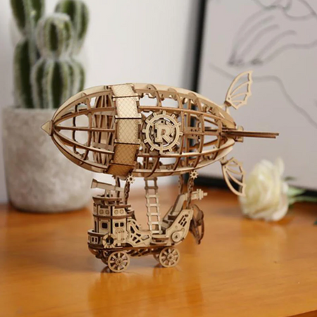 Dřevěná sada Puzzle 3D - Vzducholoď II | | Dřevěná sada 3D - Vzducholoď II | Dřevěná sada Robotime