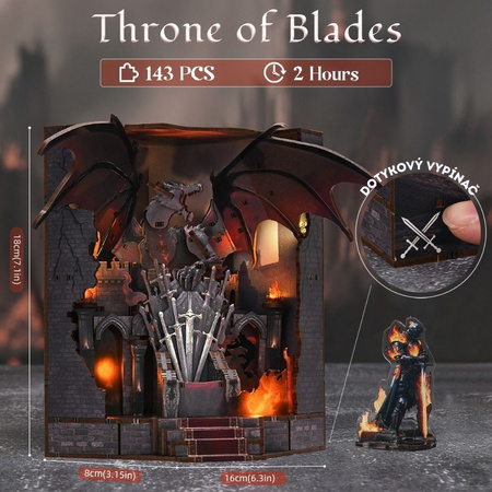 DIY Book Nook - Throne of Blades | Minicity Miniature House