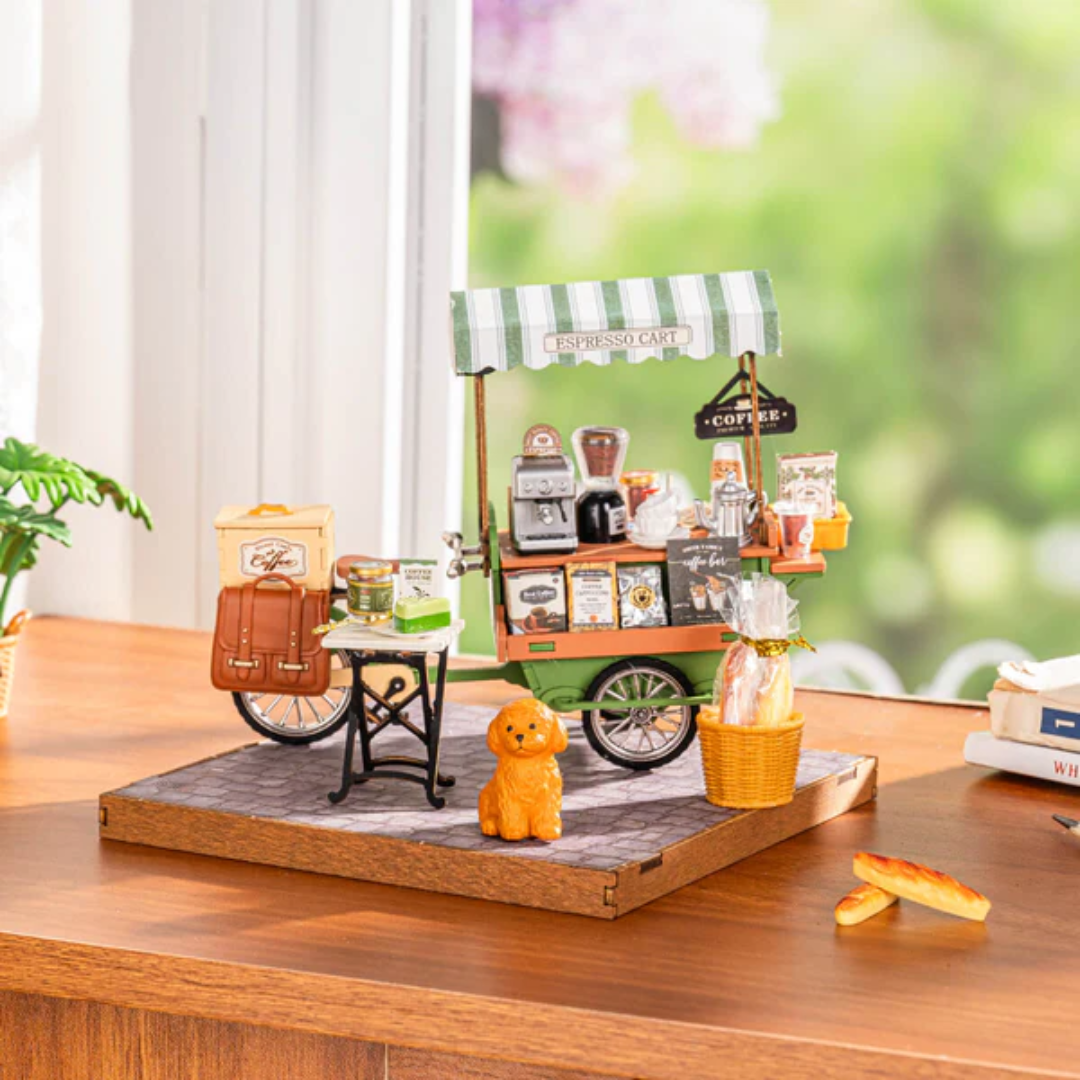DIY miniaturální domeček Aromatic Coffee Cart Rolife