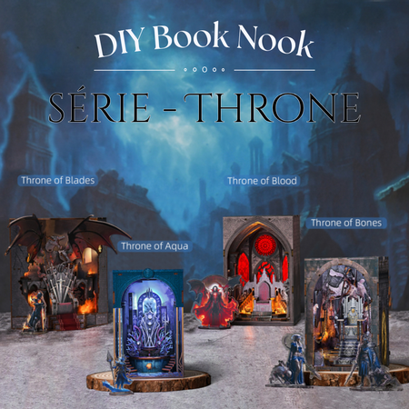 DIY Book Nook - Trůn Aqua | Minicity Miniature House
