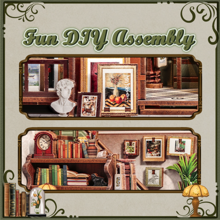 DIY Book Nook - Gallery Bookstore | Cutebee miniaturní domeček 3D puzzle