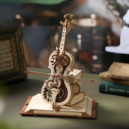 Dřevěná sada Puzzle 3D - Cello | ROKR