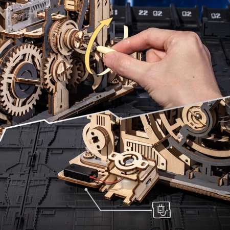 Dřevěná bublinková dráha Puzzle 3D - Marble Spaceport | Robotime