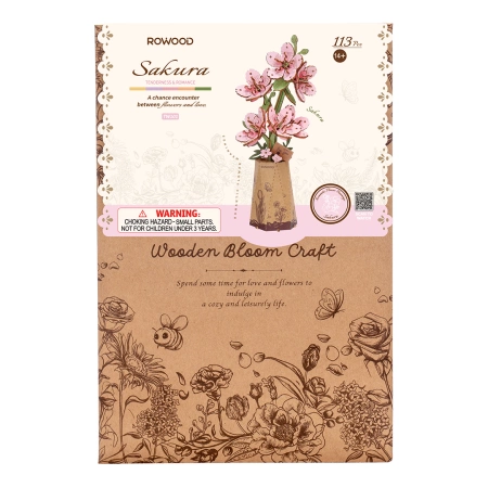 Dřevěná sada Puzzle 3D - Sakura | Rowood
