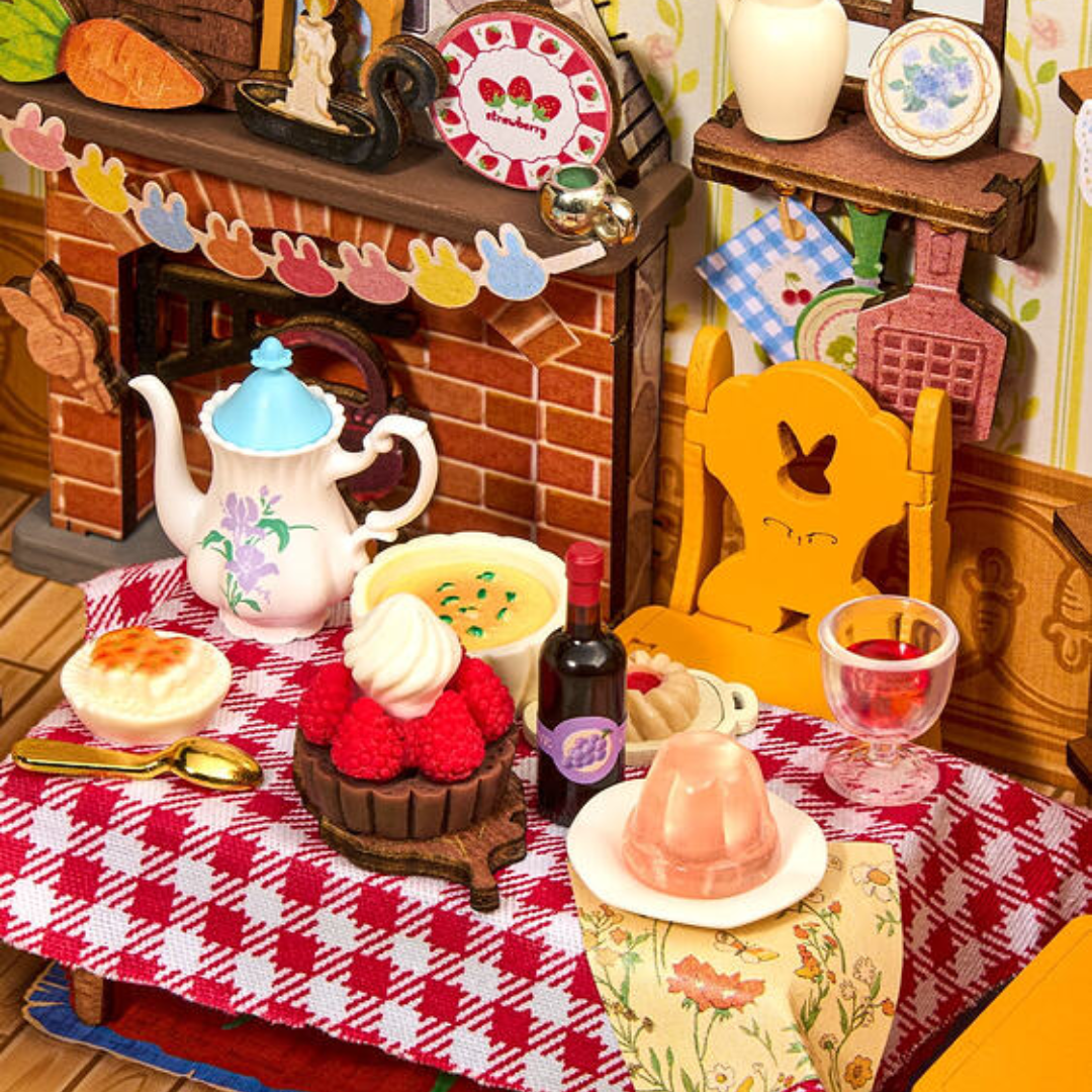 Pohádková střecha s houbičkami – Mini domeček 3D – Fluffy Grove