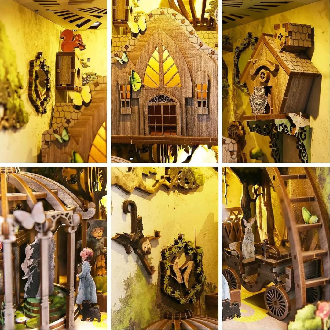 Smaragdové město v miniatuře – DIY Book Nook - Čaroděj ze země Oz