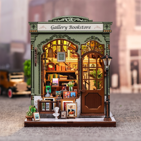 DIY Book Nook - Gallery Bookstore | Cutebee miniaturní domeček 3D puzzle