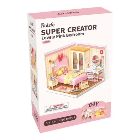 3D mini dům - Růžová ložnice | Rolife