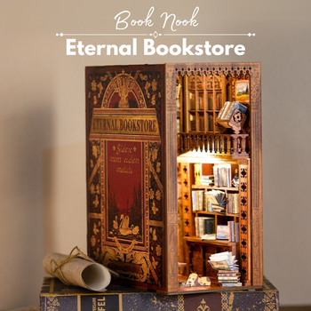 DIY Book Nook - Eternal Bookstore | Cutebee Dům miniatur