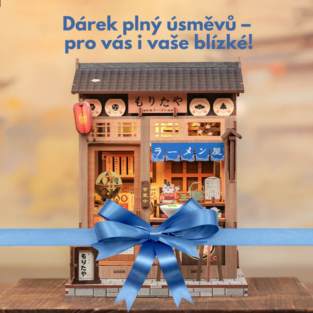 DIY Book Nook - Morita Ramen Shop Cutebee Puzzle 3D – nápad na dárek