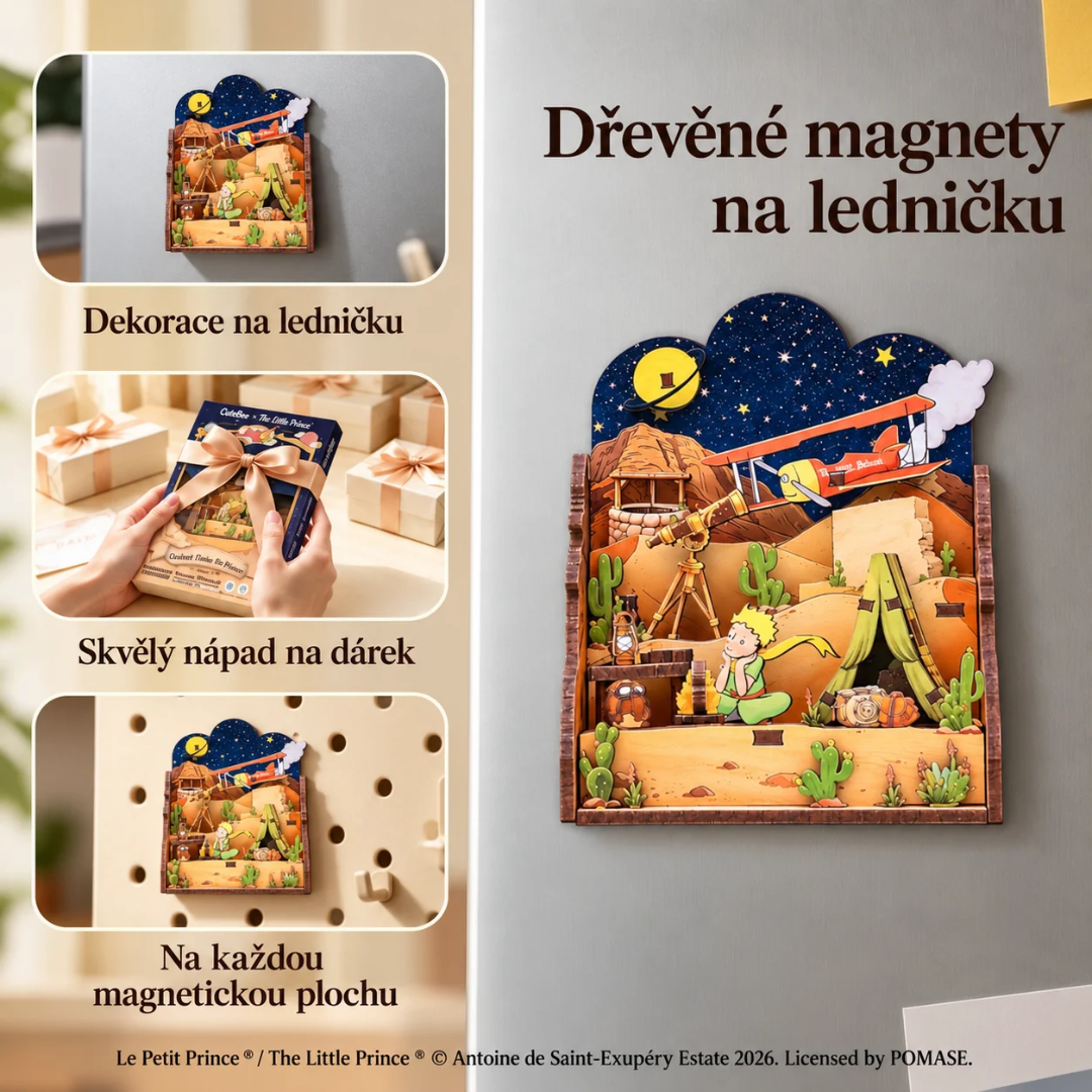 Magnet je součástí balení – Desert Star Whisper – DIY magnet na lednici CuteBee | Malý princ