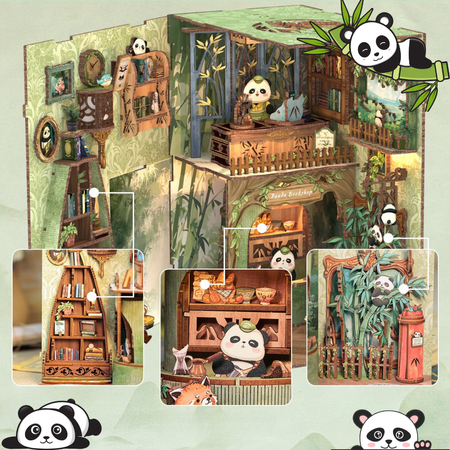 DIY Book Nook - Knihkupectví Panda | Cutebee